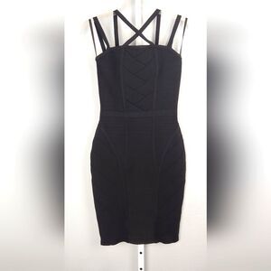 NWOT Dress the Population Bandage Dress Sz S True Black NEW